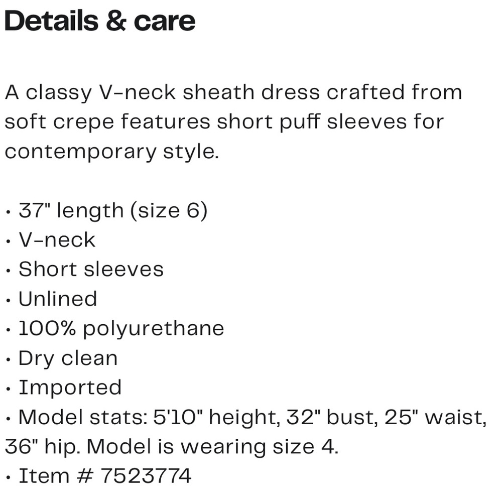 DKNY Womens Puff Sleeve Dress Size 14 NWT - Picture 5 of 5